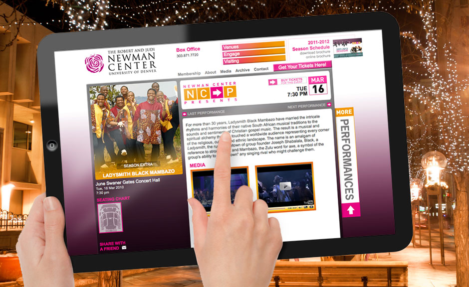 Newman Center Presents Website Design