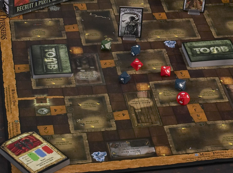 Tomb board game closeup
