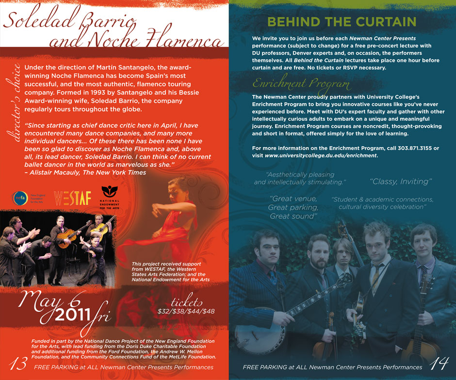 Soledad Barrio, Newman Center Presents Performances