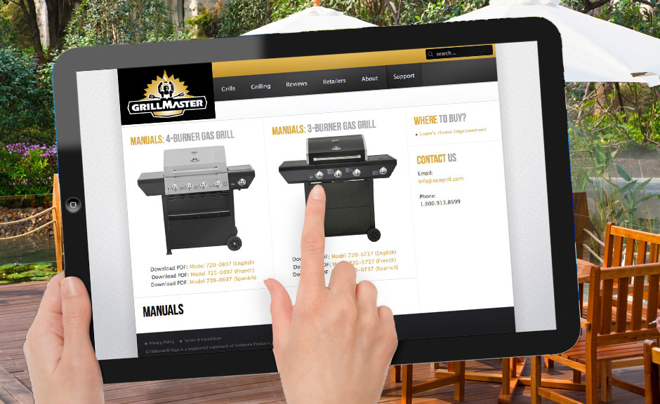 Grillmaster-website-design-manuals