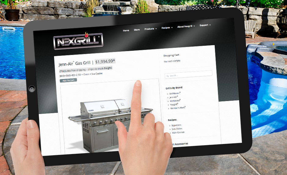 Nexgrill website design product page